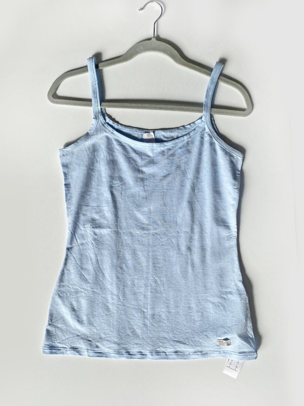 NWT Intimissimi Spaghetti Strap Top in Cotton Size L Light Blue